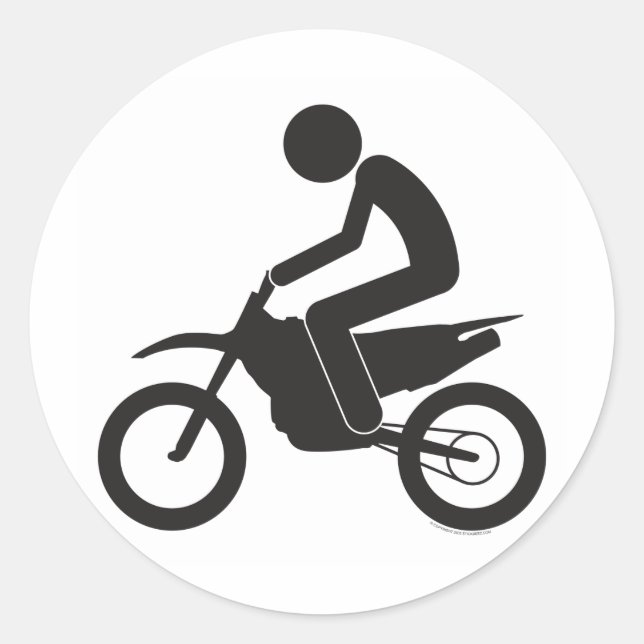 Motocross-T Runder Aufkleber (Vorderseite)