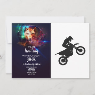 Motocross-Treiber - Hintergrundfarbe auswählen Einladung