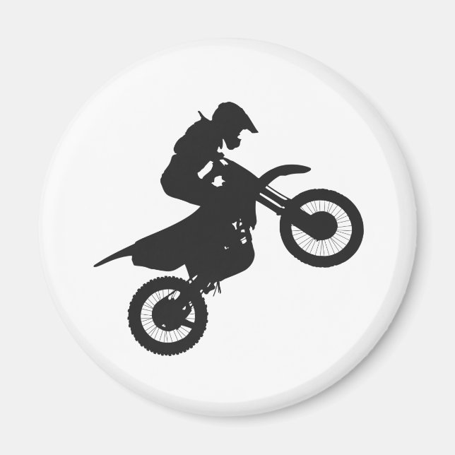 Motocross-Treiber - Hintergrundfarbe auswählen Magnet (Vorne)