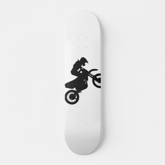 Motocross-Treiber - Hintergrundfarbe auswählen Skateboard (Vorne)