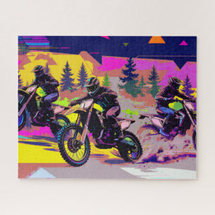 Motocross-Trio-Rennfahrer - Dirt-Bike-Fahrer Puzzle
