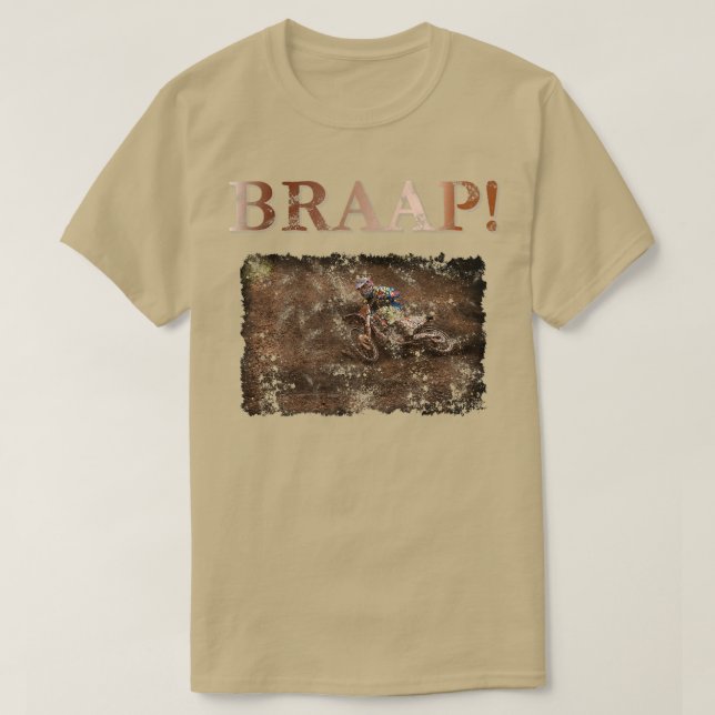 Motocross und Dirt Bike Brap, Braap, Braaap! Grun T-Shirt (Design vorne)