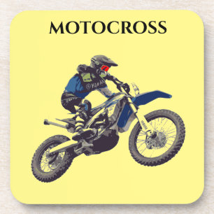 MOTOCROSS Untersetzer mit Korkrücken-Set.