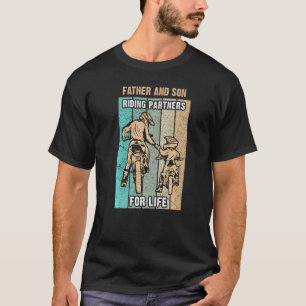 Motocross-Vater Dirt Bike Vater und Sohn beim Reit T-Shirt