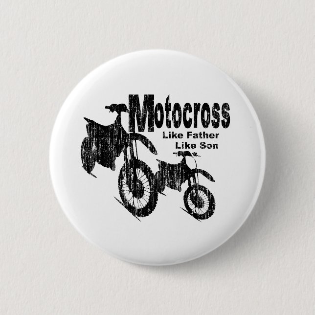 Motocross Vater/Sohn Button (Vorderseite)