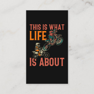 Motocross Vater Sohn Dirt Bike Vater und Kinder Visitenkarte