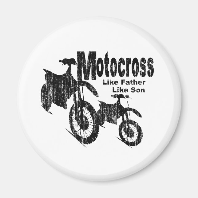 Motocross Vater/Sohn Magnet (Vorne)