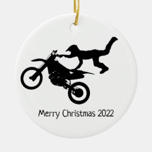 Motocross-Weihnachtsbaumschmuck Keramik Ornament