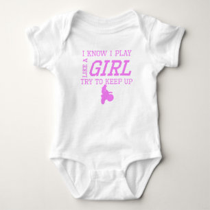 Motocross wie ein Mädchen Baby Strampler