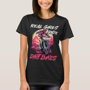 Motocross Woman Real Girls Tour Rodelbahn mit Auss T-Shirt