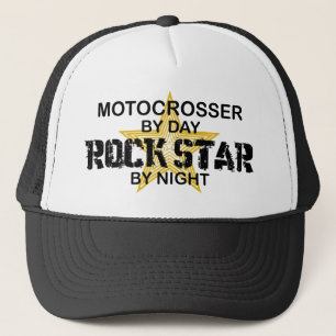 Motocrosser Rockstar bis zum Nacht Truckerkappe