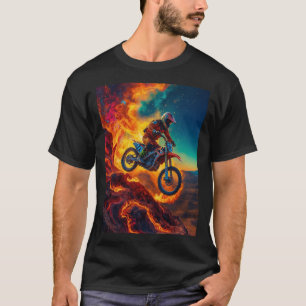 Motocrossfahrer entkommt Feuer T-Shirt