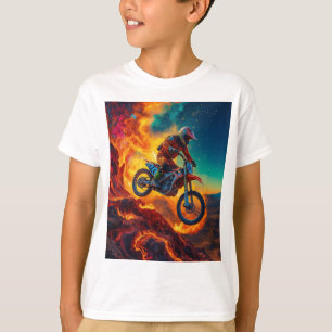 Motocrossfahrer entkommt Feuer T-Shirt