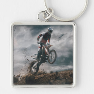 Motocrossfahrer Schlüsselanhänger
