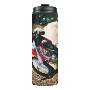 Motocrossfahrer-Wurfkissen Thermosbecher