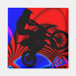 Motocrossing, das verworren geht magnet