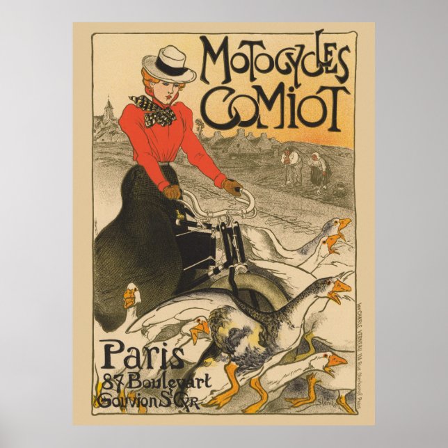 Motocycle Comiot France Vintage Poster 1899 (Vorne)
