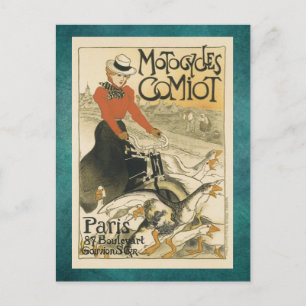 Motocycle Comiot von Theophile-Alexandre Steinlen Postkarte