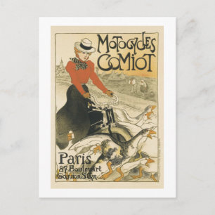 Motocycle Comiot von Theophile-Alexandre Steinlen Postkarte