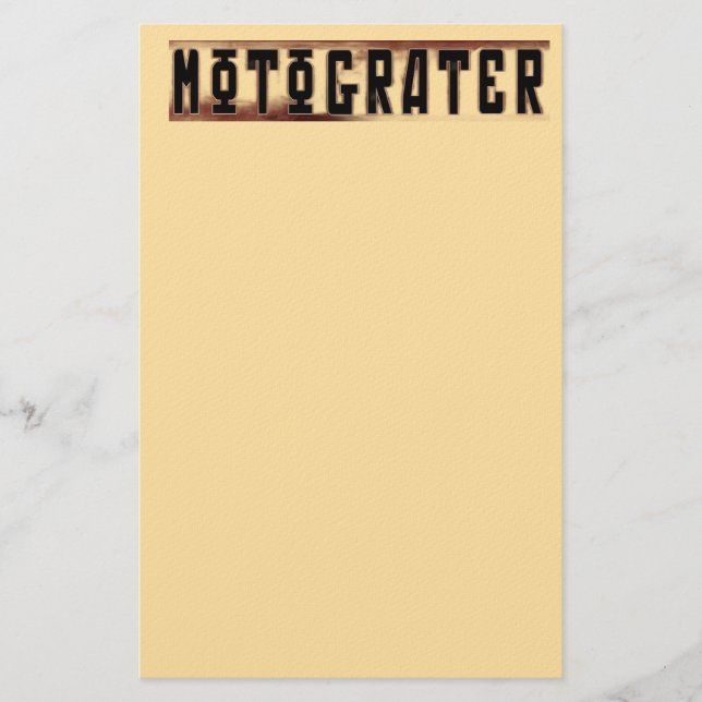 MOTOGRATER Schreibwaren Briefpapier (Vorderseite)