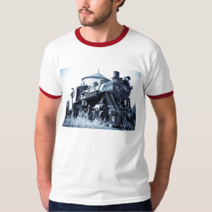 Motor 18 Vintage-Dampflokomotive Eisenbahn T-Shirt