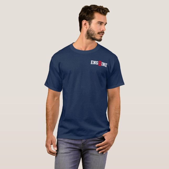 Motor 8 großer Logo-T - Shirt (Vorne ganz)