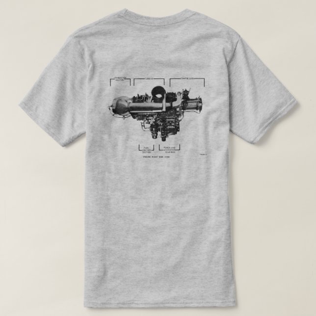 Motor Allison 250-C20B T-Shirt (Design Rückseite)