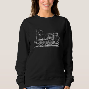 Motor aus altem Dampfzug Sweatshirt
