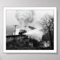 Motor aus Dampf über eine Brücke