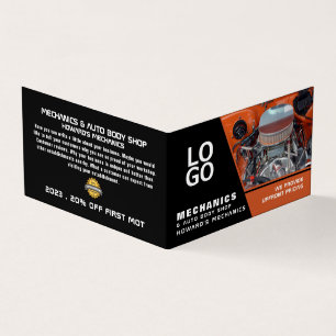 Motor, Auto Mechanik und Reparaturen, im Detail Visitenkarten