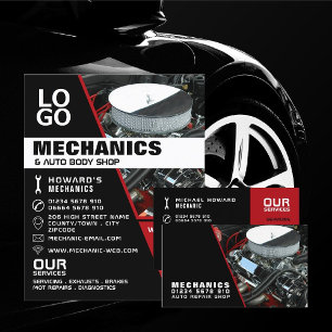Motor, Automechaniker & Reparaturwerbung Flyer