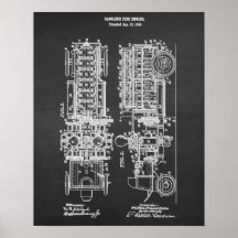Motor Blueprint Patent Art Nr. 4