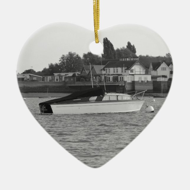 Motor Boat Jane Keramik Ornament (Vorne)
