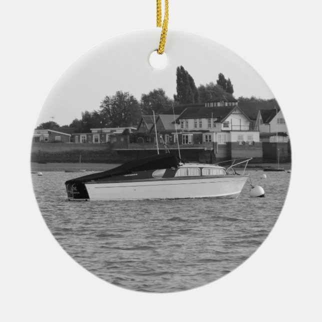 Motor Boat Jane Keramik Ornament (Vorne)