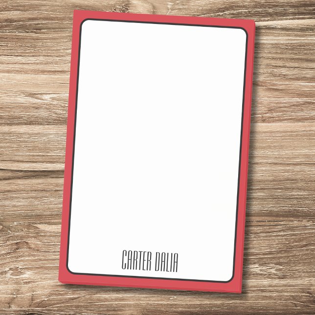 Motor Border Minimalistisch Beruflich Name Post-it Klebezettel (Von Creator hochgeladen)