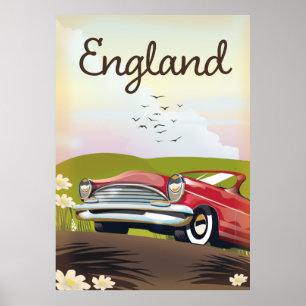 Motor City Detroit Michigan Reiseplakat. Poster