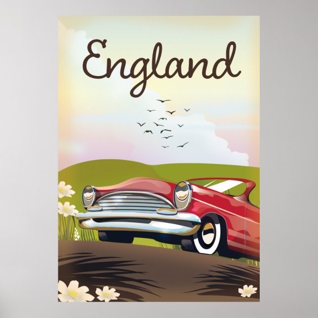 Motor City Detroit Michigan Reiseplakat. Poster (Vorne)