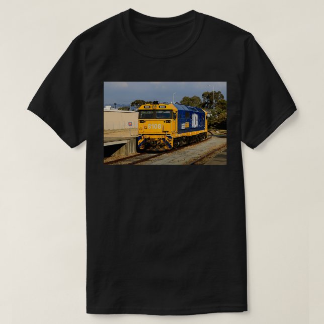 Motor der Lokomotive blau Amp gelb 1 T-Shirt (Design vorne)