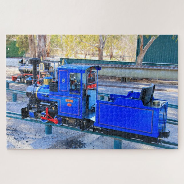 Motor der Miniaturdampf-Eisenbahn Puzzle (Horizontal)