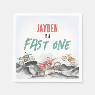 Motor Dirt Bike Fast 1 1. Geburtstag Party Serviette