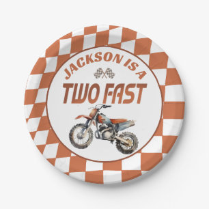 Motor Dirt Bike Zwei Fast 2. Geburtstag Party Pappteller