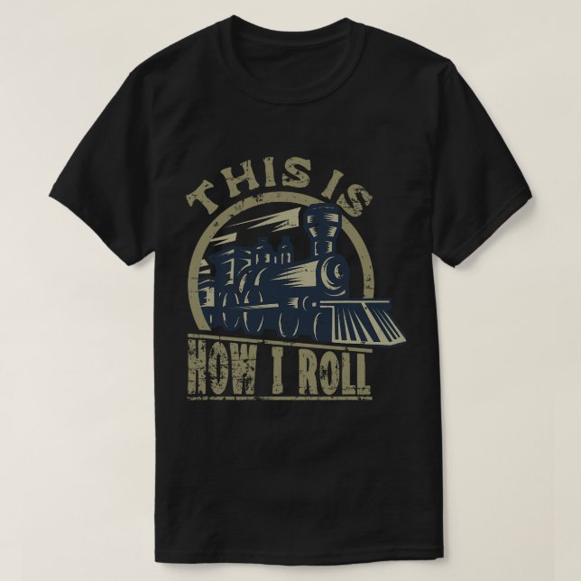 Motor-Eisenbahn Überzug So rollen Sie T-Shirt (Design vorne)