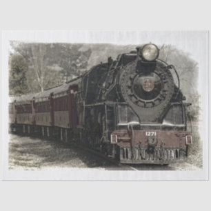 Motor für alte Lokomotive, 20x30 Decoupage Seidenpapier