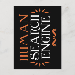 Motor für die menschliche Suche Postkarte