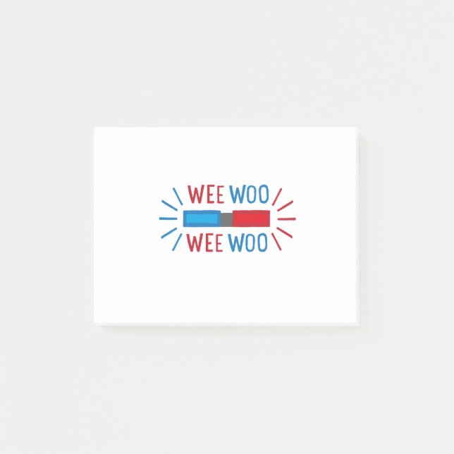 Motor für Polizeiwagen Post-it Klebezettel (Vorderseite)