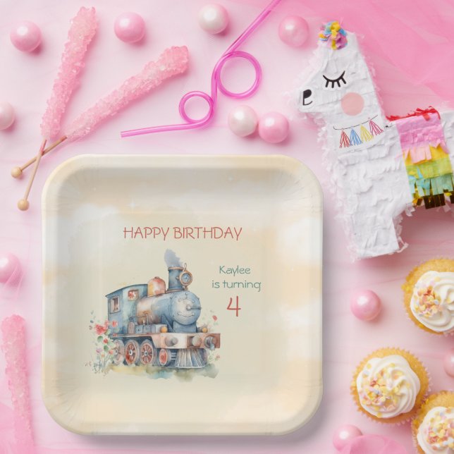 Motor Girl 4. Geburtstag Pappteller (Party)