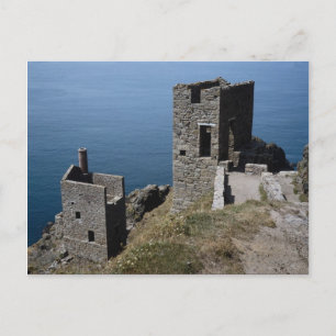 Motor Häuser von Botallack Mine, in der Nähe von S Postkarte
