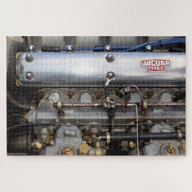 Motor Jaguar C Typ. Puzzle (Horizontal)