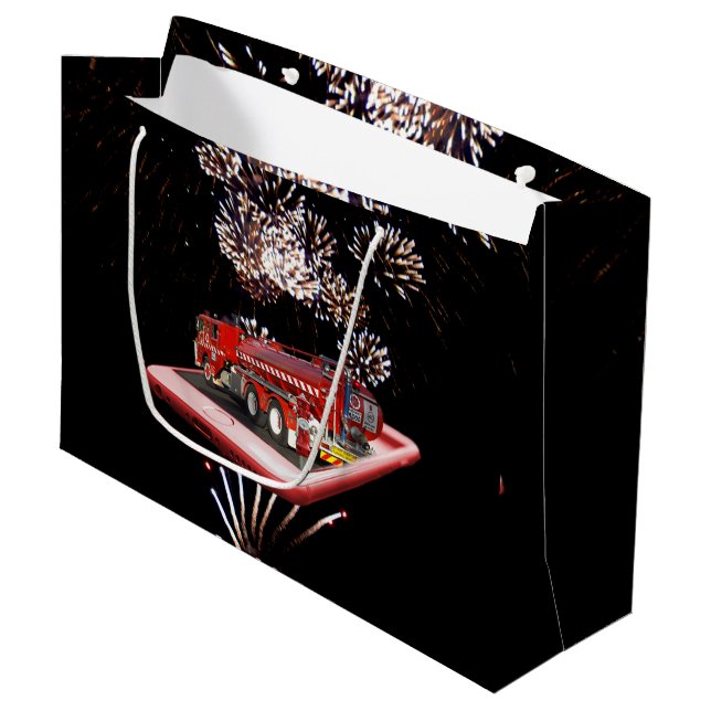 Motor mit Feuerwerkskörpern, Große Geschenktüte (Vorderseite Schrägansicht)
