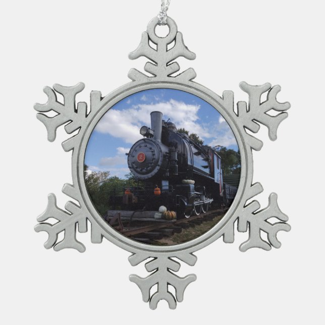 Motor Nummer 2 Schneeflocken Zinn-Ornament (Vorderseite)